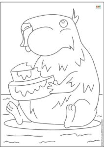 dibujos de capibara para colorear