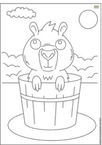 dibujos de capibara para colorear