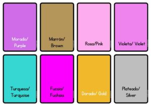 fichas colores en ingles 2