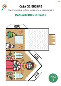 Manualidades de papel casita de jengibre