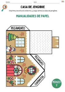 Manualidades de papel casita de jengibre