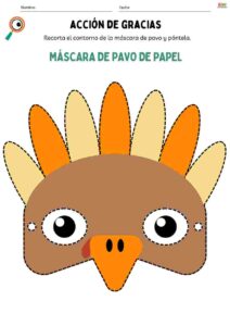 Descarga fichas de Manualidades Papel - Pavo Real Navidad 