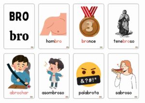palabras con bra bre bri bro bru
