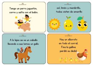 rimas cortas para niños en formato pdf con ilustraciones preciosas