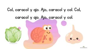 trabalenguas col caracol ajo