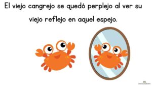 trabalenguas el viejo cangrejo se quedo perplejo