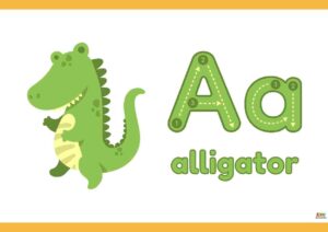 trazo de abecedario ingles con animales