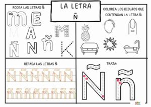FICHAS DE TRAZO de la letra Ñ