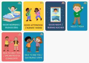 saludos en ingles vocabulario para niños