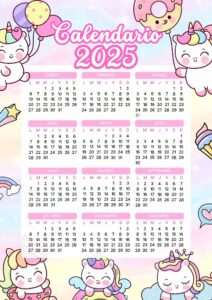 calendario 2025 en espanol