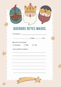 carta reyes magos en pdf para descargar gratis