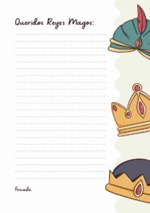 carta reyes magos en pdf para descargar gratis