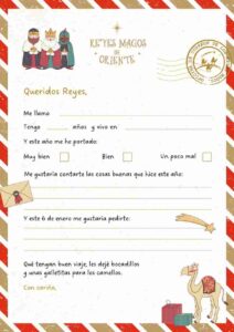 carta reyes magos en pdf para descargar gratis