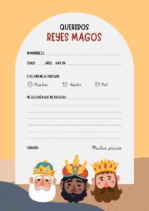 carta reyes magos en pdf para descargar gratis