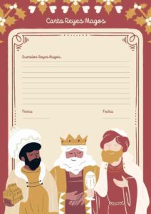 carta reyes magos en pdf para descargar gratis