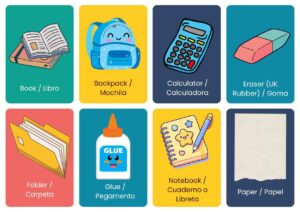 vocabulario ingles espanol school supplies 1