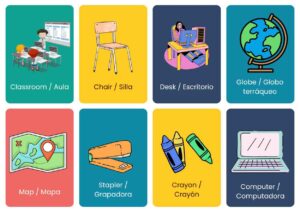 vocabulario ingles espanol school supplies 3