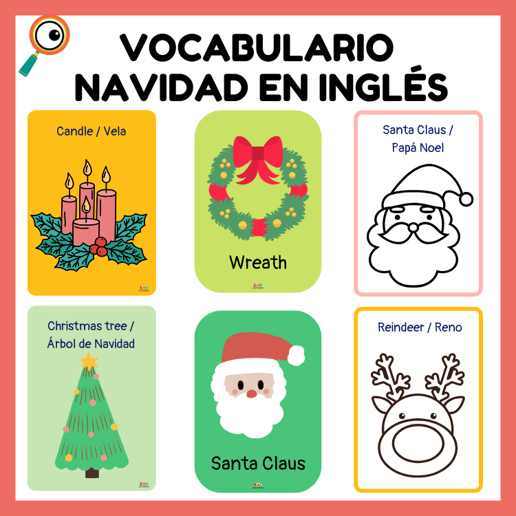 vocabulario de navidad en ingles y español descargable PDF