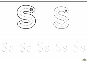 fichas de trazo de la letra S