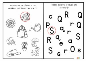fichas de trazo de la letra S