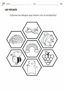 Ejercicios para reconocer las vocales