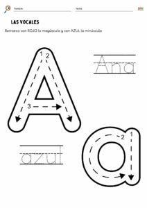 Ejercicios para reconocer las vocales