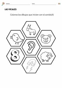 Ejercicios para reconocer las vocales