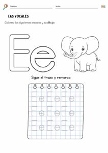 Ejercicios para reconocer las vocales