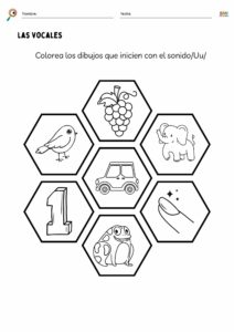 Ejercicios para reconocer las vocales