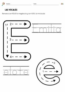 Ejercicios para reconocer las vocales