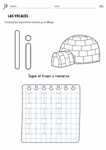 Ejercicios para reconocer las vocales