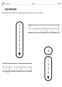 Ejercicios para reconocer las vocales