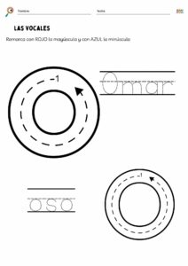 Ejercicios para reconocer las vocales