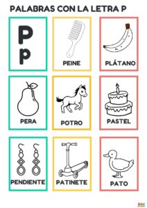 PALABRAS CON LA LETRA p