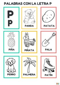PALABRAS CON LA LETRA p