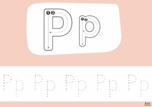 fichas descargables en pdf del trazo de la letra p