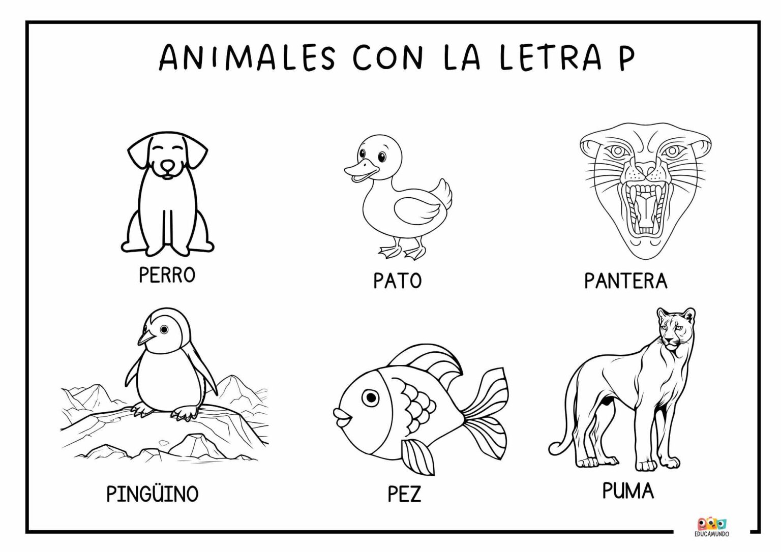 Dibujos con la Letra P EducaMundo