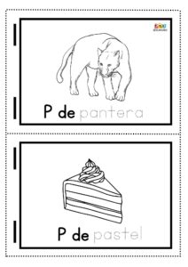 fichas de dibujos con la letra P