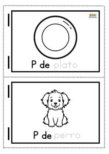 fichas de dibujos con la letra P