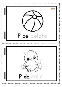 fichas de dibujos con la letra P
