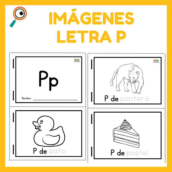 fichas con Dibujos con la Letra P