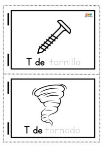 Dibujos con la letra T para descargar