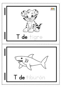 Dibujos con la letra T para descargar