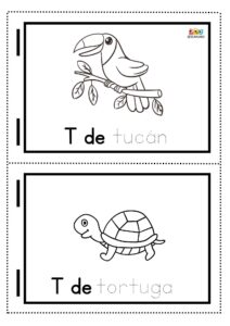 Dibujos con la letra T para descargar