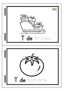 Dibujos con la letra T para descargar