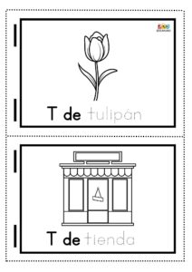 Dibujos con la letra T para descargar