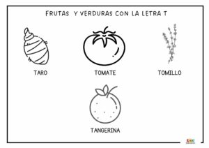 Dibujos con la letra T para descargar