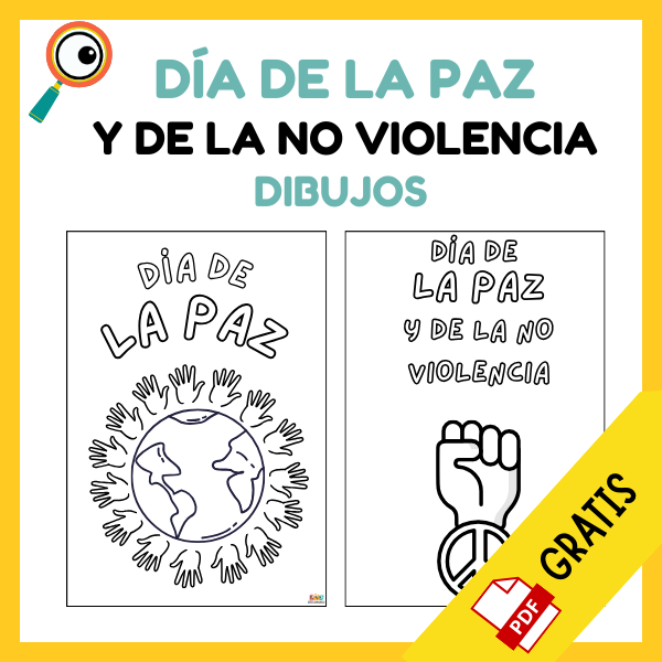 dibujos dia escolar de la paz y la no violencia en pdf gratis