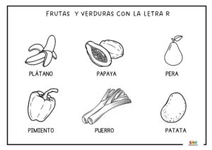 fichas de Dibujos con la Letra R