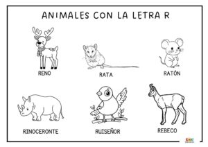 fichas de Dibujos con la Letra R